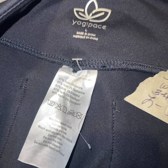 Yogipace Women’s Tall Straight Leg Pants L Black High Waist Yoga Work Travel - Picture 5 of 5